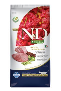 N & D GF Quinoa CAT Weight Mngmnt Lamb & Broccoli 5kg