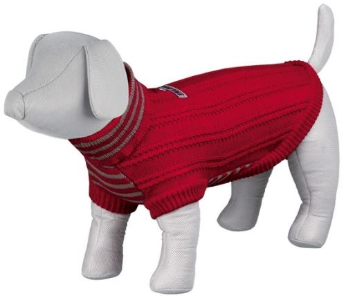 Pletený sveter s rolákom PIAVE červený