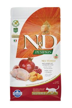 N & D GF Pumpkin CAT Neutered Quail & Pomegranate 5kg