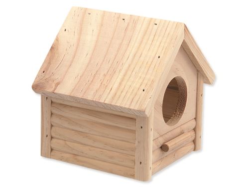 Domček SMALL ANIMAL Búdka drevený 12 x 12 x 13,5 cm 1ks