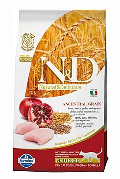 N & D Low Grain CAT Neutered Chicken & Pomegranate
