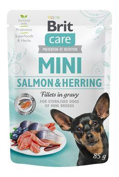 Brit Care Dog Mini Salmon & Herring steril fillets 85g