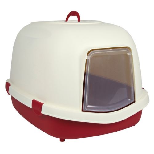 WC PRIMO XL s búdou a dvierkami, bordó / krémové 56x47x71cm
