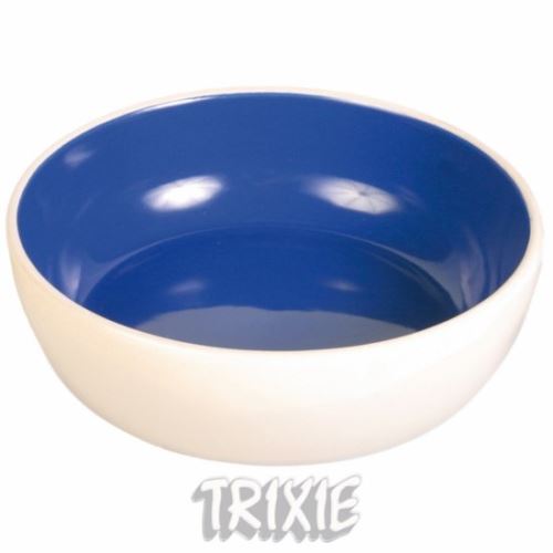 Keramická miska s glazúrou 300ml/12cm - krémovo/modrá