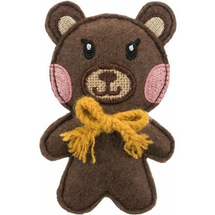 BEAR - medveď, šuštiace hračka pre mačky s katnipem, 10cm, plsť