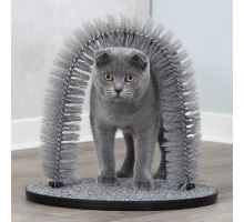 Masážny oblúk pre mačky 36 x 33 cm šedý