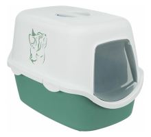 WC VICO kryté s dvierkami s potlačou, bez filtra 56 x 40 x 40 cm, zelená / biela
