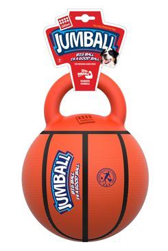 Hračka pes GiGwi Jumball Basketball lopta s rukoväťou