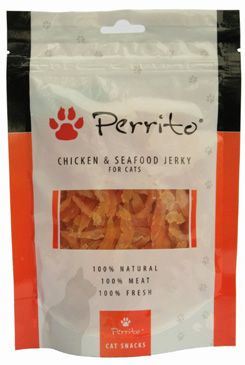 Perrito Chicken & Seafood jerky pre mačky 100g