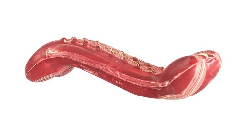 Antibakteriálne dentálna kosť s vôňou slaniny HIP HOP prírodná guma 16,5 cm