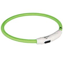 Svietiace krúžok USB na krk (zelená)