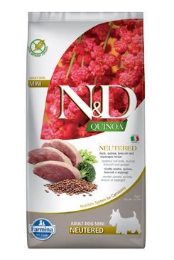 N &amp; D Quinoa DOG Neutered Duck &amp; Broccoli &amp; Asparagus MINI
