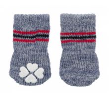 Protišmykové šedé ponožky, 2 ks pre psov