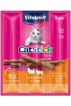 Vitakraft Cat Stick MINI jahňa a morka 18g