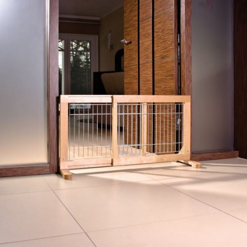 Posuvná bariéra pre šteňatá a malé psy 63-108x50x31 cm