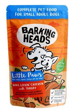 Barking HEADS Litt.Paws Lickin &#39;Chick + Tur kapsička150g