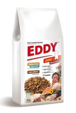 EDDY Junior Medium Breed vankúšiky s jahňacím 8kg