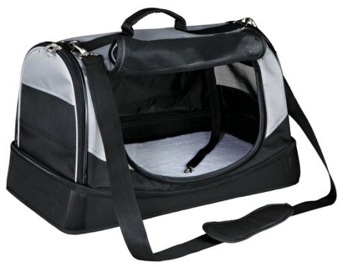 Transportná taška-pelech HOLLY 50x30x30 cm nylon, čierno / sivá