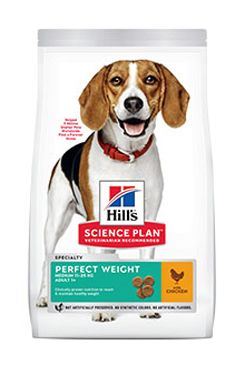 Hill 'Can.Dry SP Perf.Weight Adult Medium Chicken12kg