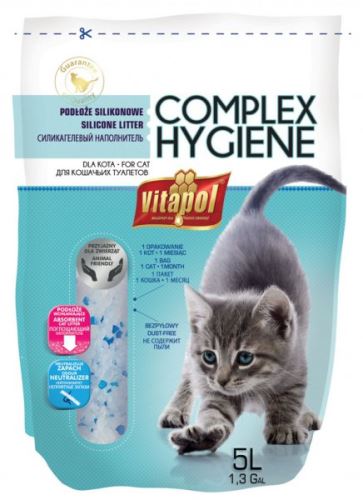 VITAPOL silicagel COMPLEX Hygiene pre mačky 3,8 L