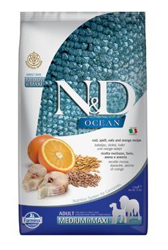 N & D OCEAN DOG LG Adult M / L Codfish & Orange 2,5kg