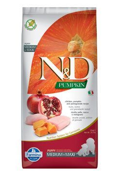 N & D Pumpkin DOG Puppy M / L Chicken & Pomegranate
