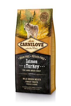 Carnilove Dog Salmon &amp; Turkey for LB Adult NEW 12kg