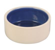 Keramická miska malá 0,35l / 12 cm - biela / modrá