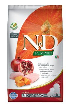 N & D Pumpkin DOG Puppy M / L Chicken & Pomegranate