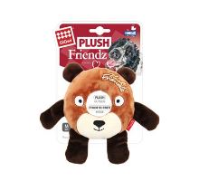Hračka pes GiGwi Plush Friendz medveď s gumovým krúžk