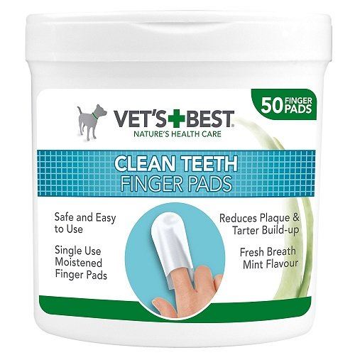 VET'S BEST Čistiaca utierka na zuby pre psov, 50ks