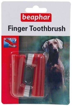 Beaphar Zubná kefka na prst pes