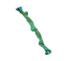 Hračka pes BUSTER Pískací lano, modrá / zelená