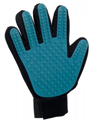 Ošetrujúce masážne rukavice čierno / modrá 16 x 24 cm