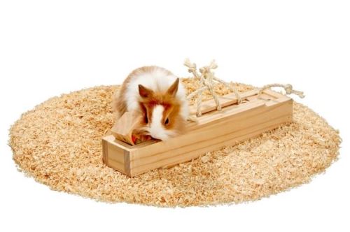 Karlie interaktívne drevená hračka pre hlodavce, 6 kociek, 37,5x8,5x6,5cm