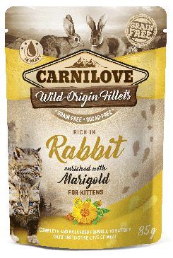 Carnilove Cat Pouch Kitten RabbitEnriched &amp; Marigold 85g
