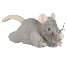 Plyšová myš sivá, robustná 15 cm