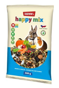 Darwin morča, králik happy mix 500g