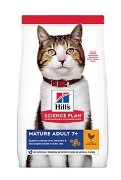 Hill &#39;Feline Dry Mature Adult 7+ Chicken
