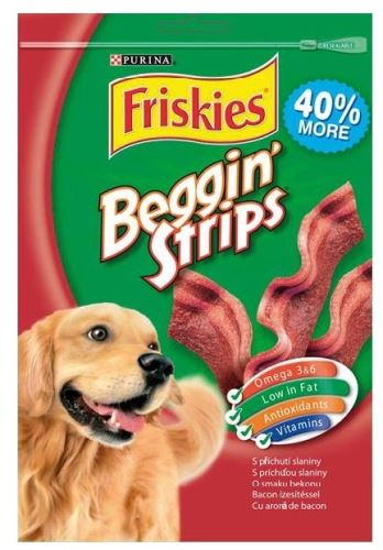 Friskies pochúťka pes Snack Beggin Strips bacon 120g