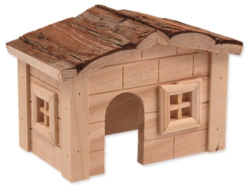 Domček SMALL ANIMAL drevený jednoposchodový 20,5 x 14,5 x 12 cm 1ks