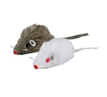 Mini - Mouse biela, sivá myš 5 cm VÝPREDAJ