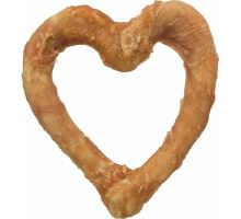 Denta Fun Chicken Heart, srdce z byvolej kože balenej kuracím mäsom 14cm, 125g