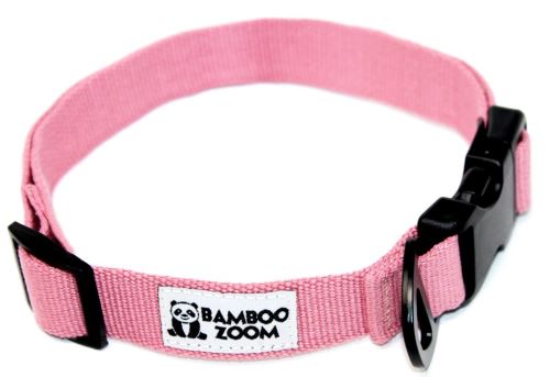 Bamboo Zoom Obojok pre psy ružový