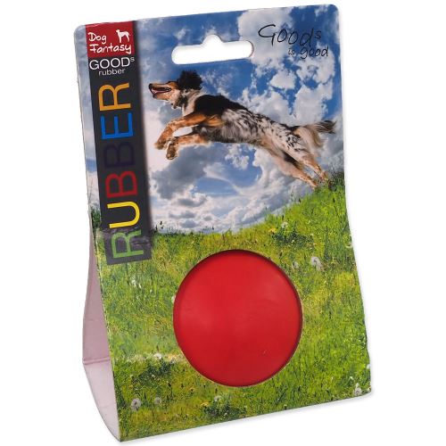DOG FANTASY míč gumový házecí červený 6 cm 1ks