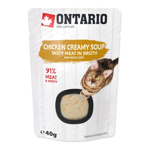 ONTARIO Cat Soup Chicken &amp; Cheese with rice 40g