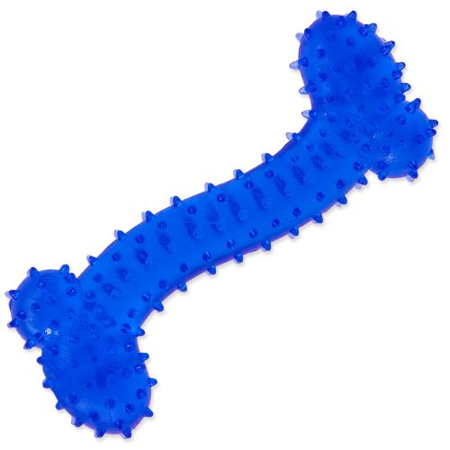 DOG FANTASY kosť gumová modrá 11 cm 1ks