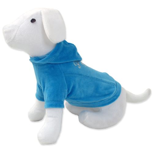 DOG FANTASY Tričko s kapucňou modré